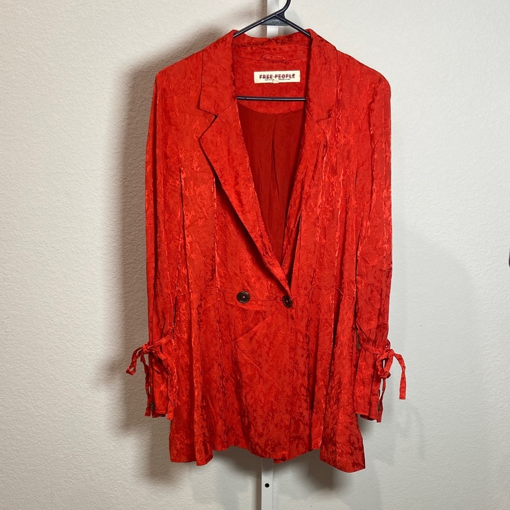 Free People Scarlet Textured Blazer